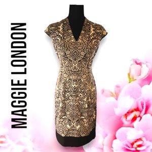 NEW Women's Maggy London Times Petite Black & White Kimono Dress Size: 4